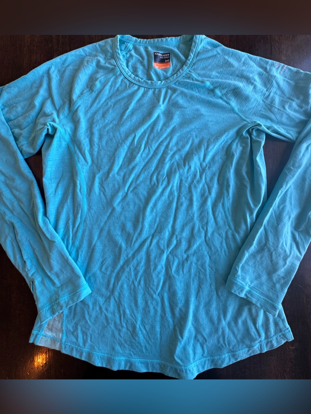 Icebreaker W’s Merino 200 Oasis Long Sleeve Crewe thermal base layer Large $120